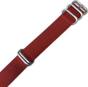 img 3 attached to 🔴 Burgundy Ballistic Nylon Stainless Watch: Unparalleled Durability with Elegant Style