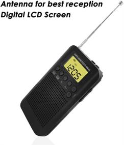 img 3 attached to Preset AM/FM Pocket Digital Radio w/ Earbud Headphones and Sleep Timer - SourceTon Battery Operated Radio for Walking, Hiking, Camping