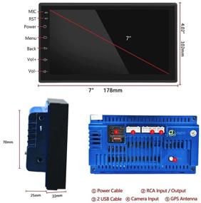 img 3 attached to 🚗 Hikity Android 10 Car Stereo: 7-inch Touch Screen, Bluetooth, GPS, WiFi, Mirror Link, Steering Wheel Control, Rearview Camera