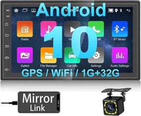 img 4 attached to 🚗 Hikity Android 10 Car Stereo: 7-inch Touch Screen, Bluetooth, GPS, WiFi, Mirror Link, Steering Wheel Control, Rearview Camera