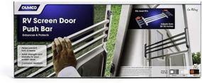 img 1 attached to Enhanced Stability Black Push Bar for RV Screen Door - Camco 43976 - Guards Against Torn Screens