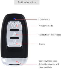 img 3 attached to 🚗 Легкий охранная система автомобиля EASYGUARD EC002-NS с пассивным бесключевым доступом, дистанционным запуском двигателя, кнопкой запуска остановки, вводом пароля с помощью сенсорного экрана и шоковым сенсором