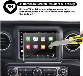 img 2 attached to Tempered Glass Protector For 2018 Jeep Wrangler JL Uconnect Media Center Navigation Touch Screen