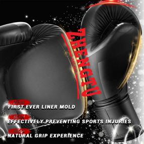 img 1 attached to ZTTY Boxing Gloves - Kickboxing, Muay Thai, MMA Pro Grade Sparring Training Fight Gloves for Men & Women - Punching Bag Compatible