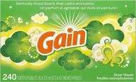 🍃 240 count gain dryer sheets: original scent laundry fabric softener logo