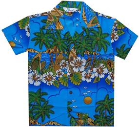 img 1 attached to Hawaiian Shirts Floral Scenic Print Boys' Clothing and Tops, Tees & Shirts