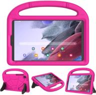 👶 child-friendly case for samsung galaxy tab a7 lite 8.7 inch 2021, dj&amp;rppq lightweight shockproof kid-proof cute cover with handle kickstand for galaxy tab a7 lite 8.7 inch (sm-t220/t225/t227)-rose logo