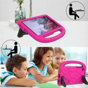 img 2 attached to 👶 Child-Friendly Case for Samsung Galaxy Tab A7 Lite 8.7 Inch 2021, DJ&amp;RPPQ Lightweight Shockproof Kid-Proof Cute Cover with Handle Kickstand for Galaxy Tab A7 Lite 8.7 Inch (SM-T220/T225/T227)-Rose