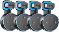 🔌 organize your smart home speakers with 4 x outlet wall mount holder for echo dot 2nd generation - black logo