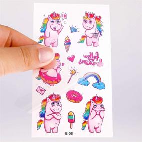 img 2 attached to 🦄 Fun and Colorful Konsait Unicorn Temporary Tattoos: Perfect for Girls' Rainbow Unicorn Party, Birthday Celebrations, Party Bag Fillers, and Pool Party Rewards