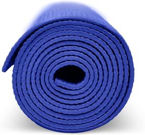 img 1 attached to Premium Quality Pure Fitness Non-Slip Exercise Yoga Mat: 3.5 mm Thick with Carrying Strap