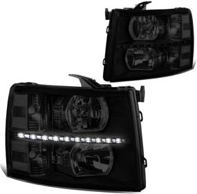 img 4 attached to 🚗 Pair LED DRL Strip Headlight/Lamp for 2007-2014 Chevy Silverado by DNA Motoring