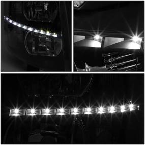 img 2 attached to 🚗 Pair LED DRL Strip Headlight/Lamp for 2007-2014 Chevy Silverado by DNA Motoring