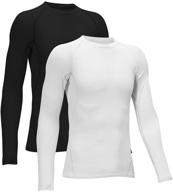 telaleo kids' compression shirts long sleeve undershirt sports performance moisture wicking baselayer 1/2/5 pack logo
