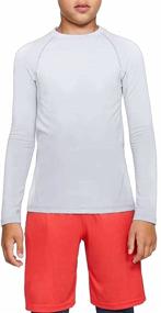 img 3 attached to TELALEO Kids' Compression Shirts Long Sleeve Undershirt Sports Performance Moisture Wicking Baselayer 1/2/5 Pack