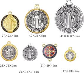 img 2 attached to Set of 22pcs Assorted St. Benedict of Nursia Patron Saint Against Evil Medals Pendants