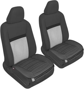 img 2 attached to 🚗 Motor Trend Black Faux Leather Seat Covers – 2-Pack Front Seat Cushions with Storage Pockets for Car Truck Van SUV - Premium Auto Accessories