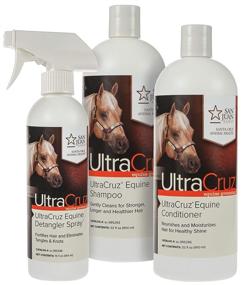 img 1 attached to Buy UltraCruz Equine Horse Shampoo and Conditioner Bundle with Free 16 oz Detangler - 32 oz Each