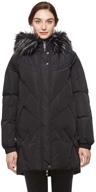 🧥 universo winter women's heavy-duty hooded down coat - removable fur, drawstring parka, puffer jacket logo