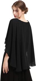 img 2 attached to 👗 Chiffon Cape Shawls for Women: Hotshawl Capelets – Perfect Wraps for Evening Dresses and Wedding Attire, Ideal Cover Ups