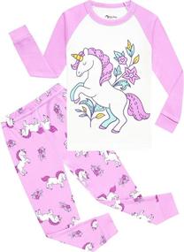 img 4 attached to 🎄 Children's Christmas Pajama Set with Horse Design - 100% Cotton Sleepwear, Sizes 2 to 8 Years