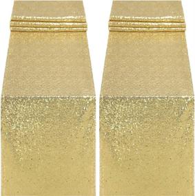 img 4 attached to Blxsif Gold Sequin Table Runners