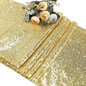 img 1 attached to Blxsif Gold Sequin Table Runners