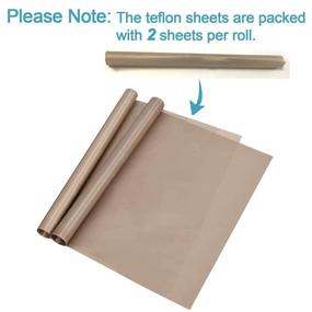 img 2 attached to 🔥 Selizo 4-Pack High Temperature Tape and Teflon Sheet for Vinyl Heat Press, Sublimation - Heat Resistant Solution