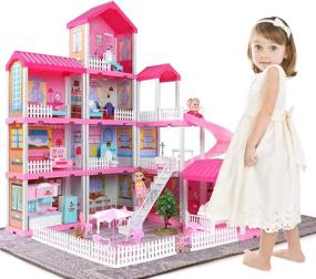 img 4 attached to ТЕМИ Кукольный дом-игровая площадка для девочек