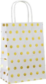 img 4 attached to 🎁 ADIDO EVA Gold Polka Dot Party Gift Bags (12 CT) - Medium Size with Handles (10.6 x 8.2 x 4.3 Inch)