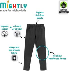 img 2 attached to Discover the Magic of Mighty Kids Clothing: Organic Girls' Leggings