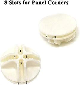 img 2 attached to 🔌 Wire Cube Plastic Connectors for Wire Grid Cube Storage Shelving & Mesh Snap Organizer - Pack of 50, Cream