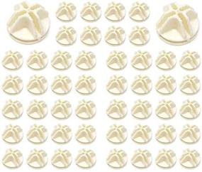 img 4 attached to 🔌 Wire Cube Plastic Connectors for Wire Grid Cube Storage Shelving & Mesh Snap Organizer - Pack of 50, Cream