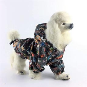 img 1 attached to FunnyDogClothes RainCoat Hoodie WATERPROOF Rainwear Dogs in Apparel & Accessories