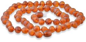 img 3 attached to Authentic Baltic Amber Necklace - Hand-Crafted Raw Amber Beads Strung Between Knots - Premium European Natural Jewelry