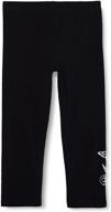 👧 stylish desigual girl knit leggings: trendy girls' clothing and leggings in chic negro shade logo