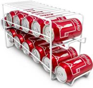 sorbus soda can rack beverage dispenser - organize and serve 12 standard 12oz soda cans (white) логотип