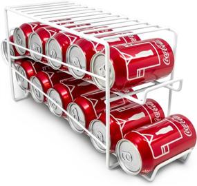 img 4 attached to Sorbus Soda Can Rack Beverage Dispenser - Organize and Serve 12 Standard 12oz Soda Cans (White)