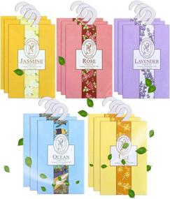 img 4 attached to 🌸 15-Pack SKPPC Closet Air Fresheners: Flower Scented Sachets for Drawers & Closets