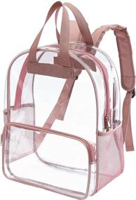 img 4 attached to 🎒 Transparent Plastic Backpacks: See-Through Bags for Easy Organization