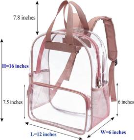 img 3 attached to 🎒 Transparent Plastic Backpacks: See-Through Bags for Easy Organization