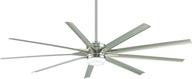 🔃 fanimation odyn 84 inch brushed nickel ceiling fan with led light kit and remote - wet rated 220v - fpd8148bn-220 логотип