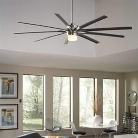 img 1 attached to 🔃 Fanimation Odyn 84 inch Brushed Nickel Ceiling Fan with LED Light Kit and Remote - Wet Rated 220V - FPD8148BN-220