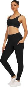 img 1 attached to CHRLEISURE Women's High Waisted Yoga Pants with Pockets - Tummy Control Workout Running Leggings