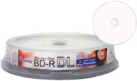 📀 smart buy 10 pack bd-r dl printable white inkjet 50gb 6x blu-ray discs - high capacity blank media for data & video (10-discs spindle) logo