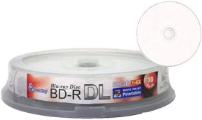 img 2 attached to 📀 Умная покупка 10 пакетов BD-R DL Printable White Inkjet 50GB 6X Blu-ray Discs - Высокопроизводительные носители для данных и видео (10-дисковый шпиндель)