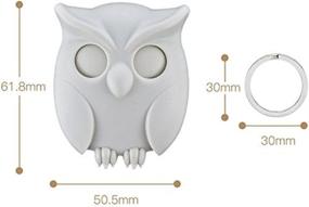 img 2 attached to 🦉 Skyseen Night Owl Magnetic Wall Key Holder - Effortless Mounting, Black