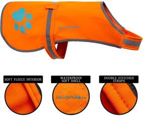 img 3 attached to SafetyPUP XD Soft-shell Waterproof Dog Vest: High-Visibility, Reflective Jacket with Cozy Fleece Lining. Perfect for Cooler Climates. Blaze Orange Fabric Safeguards Your PUP in Hunting Areas & Off-Leash Activities.