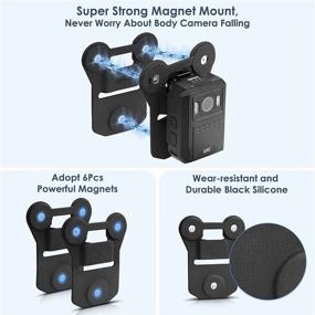 img 2 attached to Усовершенствованная магнитная подставка для GRC Body Camera - прочный крепеж из силикона с вакуумным усилителем для универсального магнитного соединения - идеально подходит для камер всех брендов