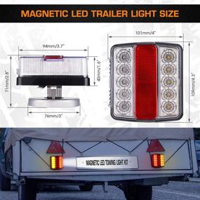 img 1 attached to 🚚 Linkitom Magnetic LED Trailer Towing Light Kit - 24ft Cable, 7 Pin Plug, IP68 Waterproof, DOT Approved